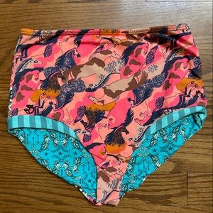 Maaji small reversible high rise horse pattern bikini bottom
